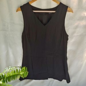Theory Black Careerwear Peplum Tank
